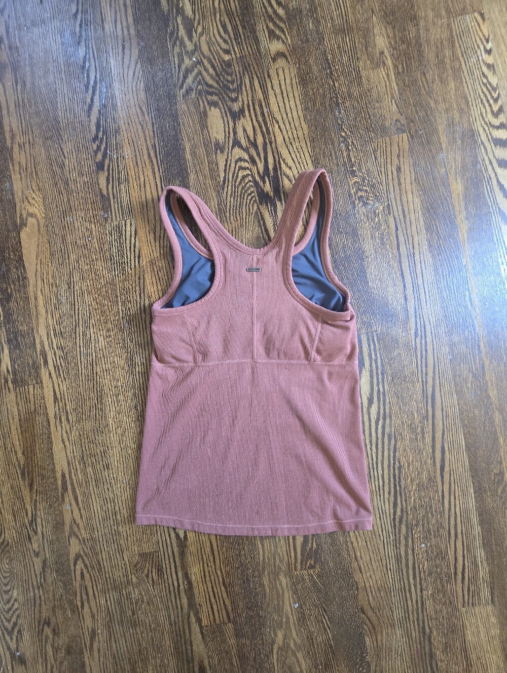 prAna Women’s Ribbed Racerback Tank Top Built-In Bra - Picture 3 of 6